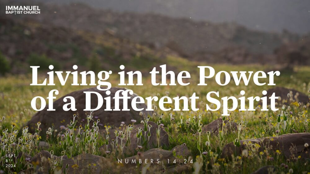 Living in the Power of a Different Spirit (Numbers 14:1-25) Image