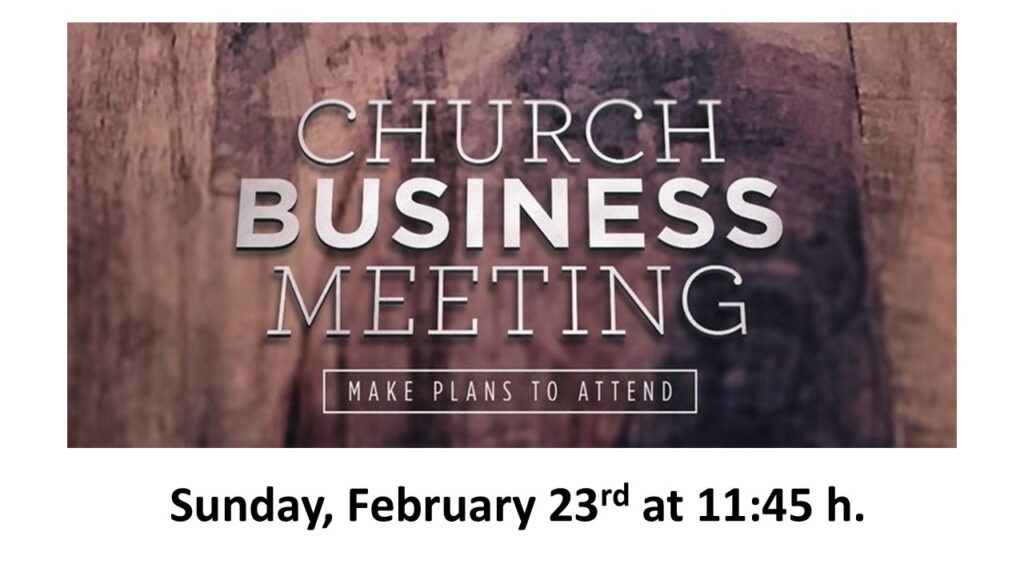 Church Business Meeting between services