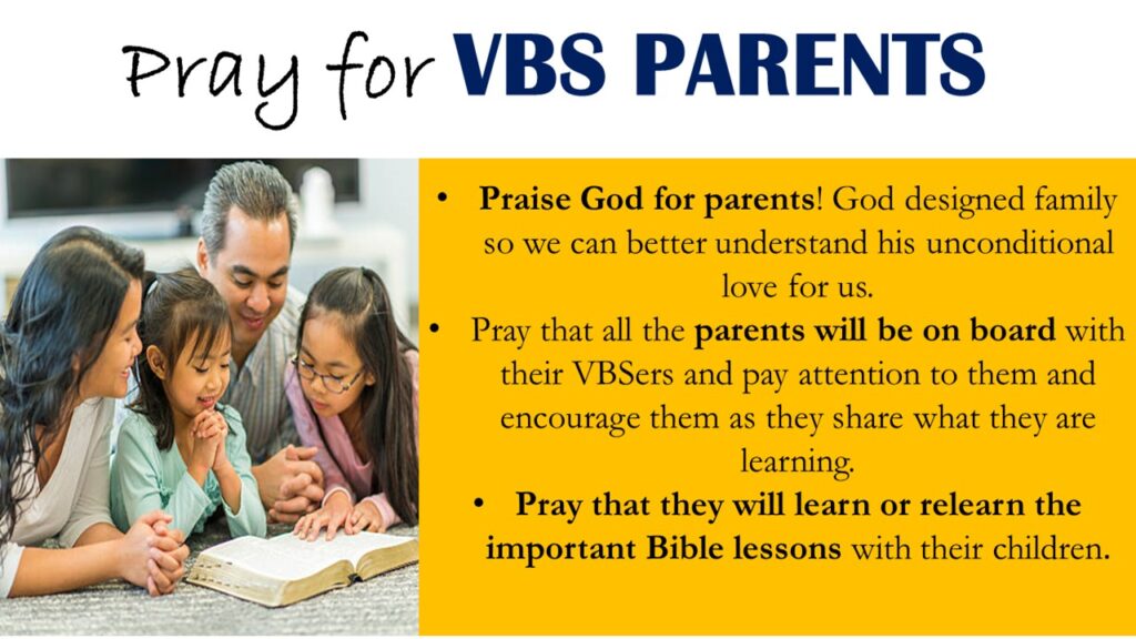 Pray for VBS Parents