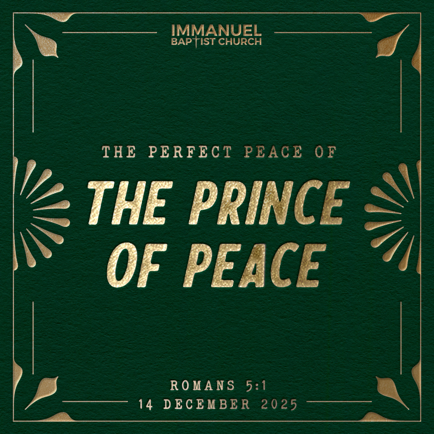 The Perfect Peace of the Prince of Peace - Romans 5:1 - Sunday Service episode artwork
