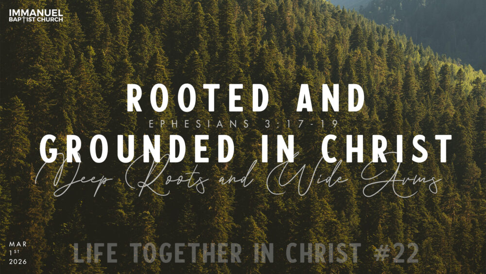 Rooted and Grounded in Christ (Life Together in Christ #22) Ephesians 3:17-19 Image