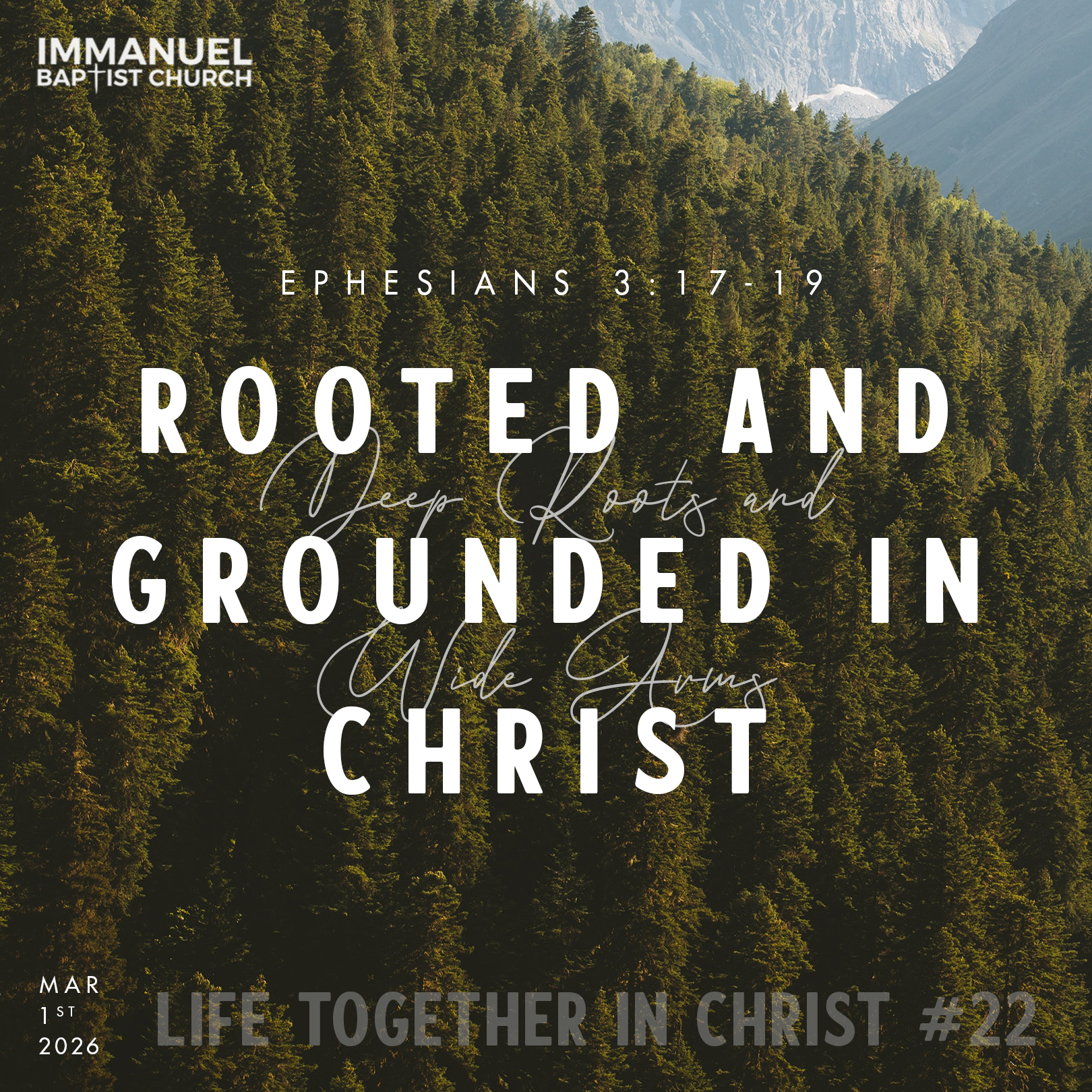 Rooted and Grounded in Christ (Life Together in Christ #22) Ephesians 3:17-19 - Sunday Service episode artwork